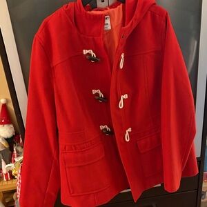 Old Navy Red Pea Coat